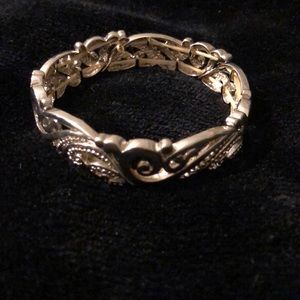 Silver toned costume jewelry - bracelet
